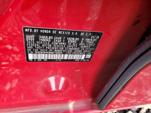 2019 HONDA FIT LX - 3HGGK5H40KM718324