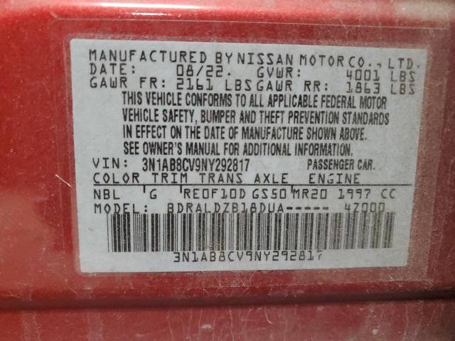 2022 NISSAN SENTRA SV - 3N1AB8CV9NY292817