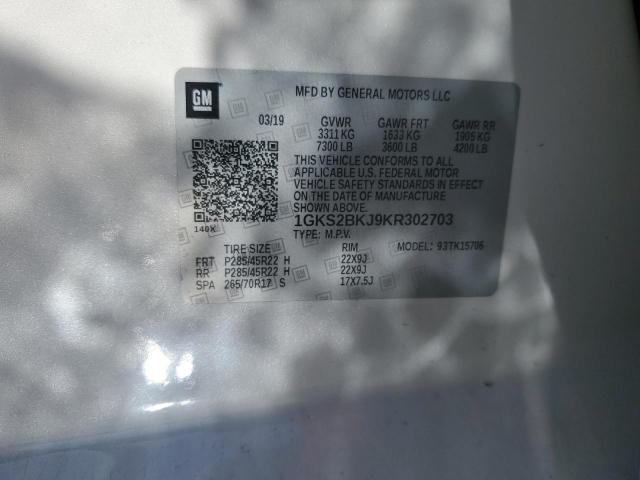 2019 GMC YUKON SLT 1GKS2BKJ9KR302703