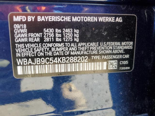 2019 BMW M550XI WBAJB9C54KB288202