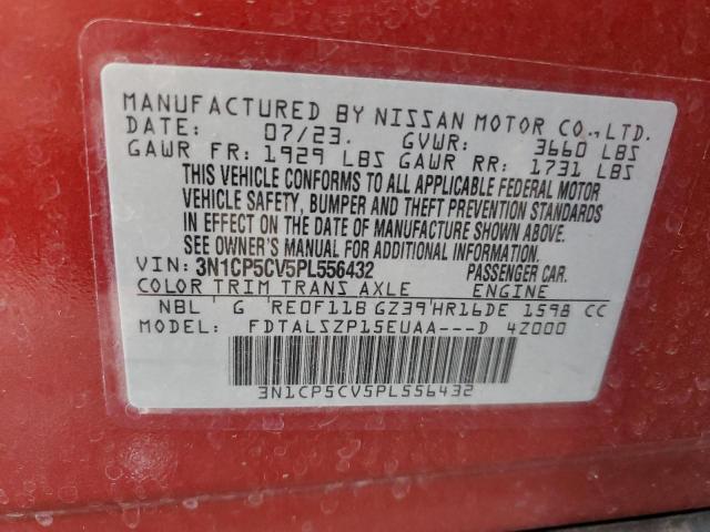 2023 NISSAN KICKS SV 3N1CP5CV5PL556432