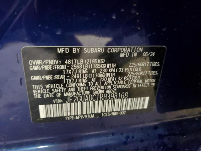 2024 SUBARU CROSSTREK - JF2GUADC1RH398168