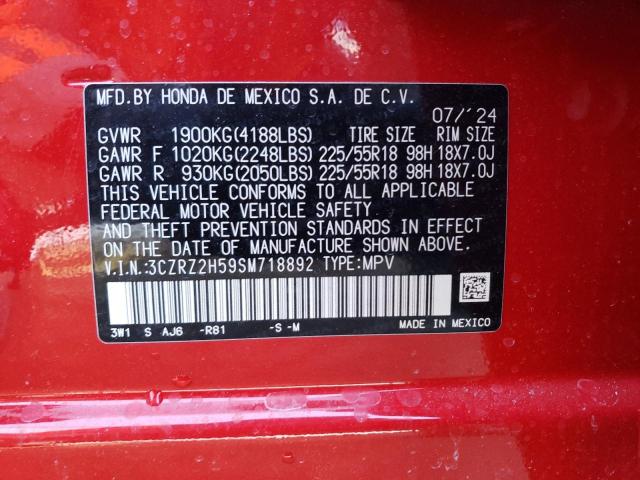 2025 HONDA HR-V SPORT - 3CZRZ2H59SM718892