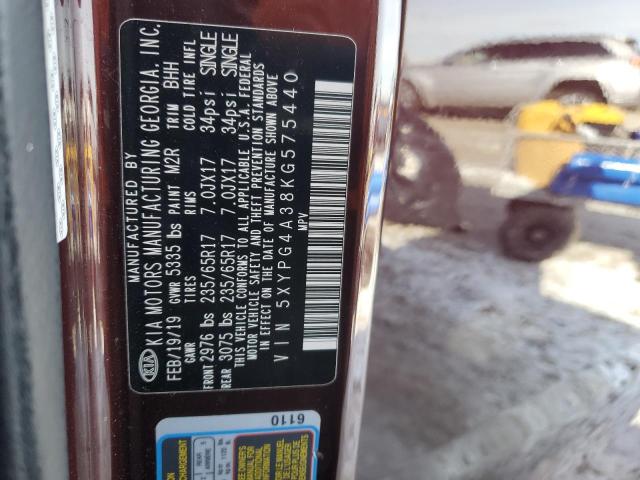2019 KIA SORENTO L - 5XYPG4A38KG575440