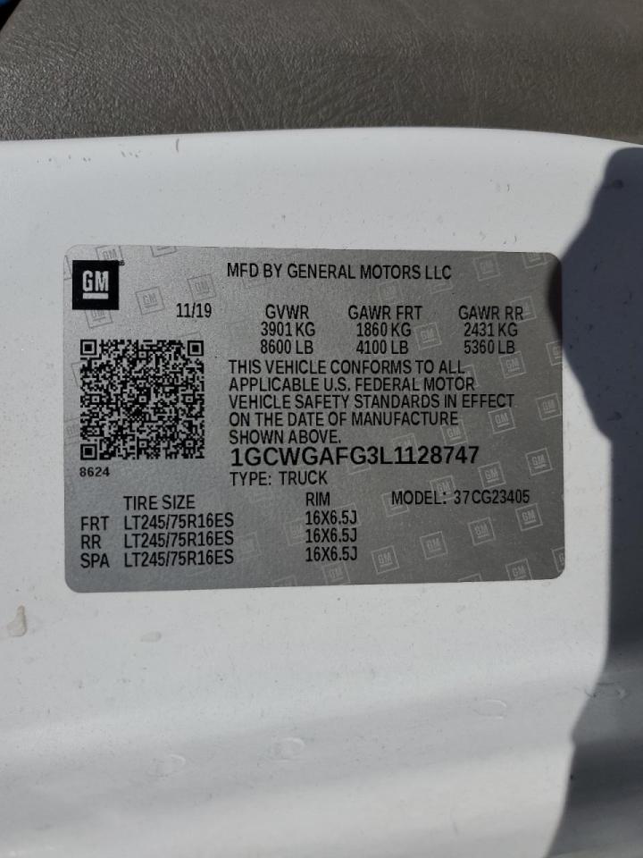 Lot #3130946154 2020 CHEVROLET EXPRESS G2