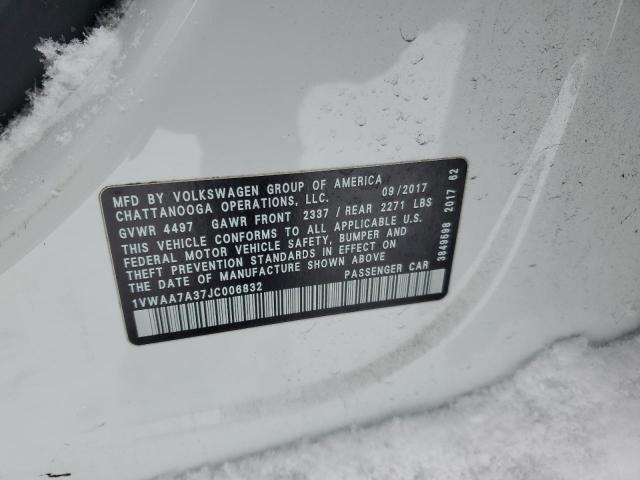 2018 VOLKSWAGEN PASSAT S - 1VWAA7A37JC006832