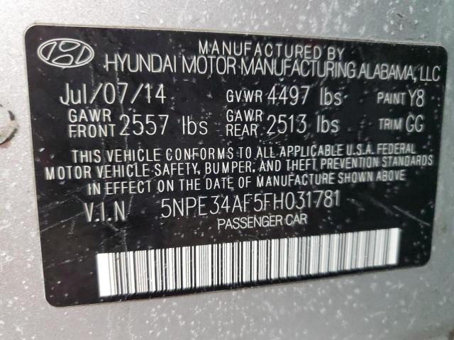 2015 HYUNDAI SONATA 5NPE34AF5FH031781