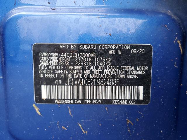 2020 SUBARU WRX PREMIU - JF1VA1C62L9824886