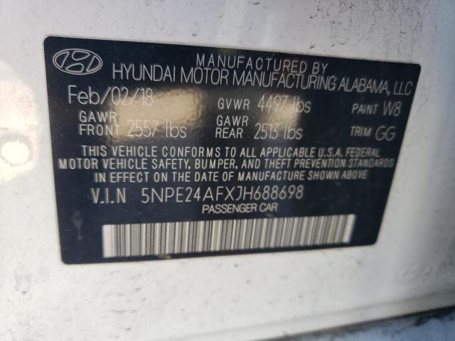 2018 HYUNDAI SONATA SE 5NPE24AFXJH688698