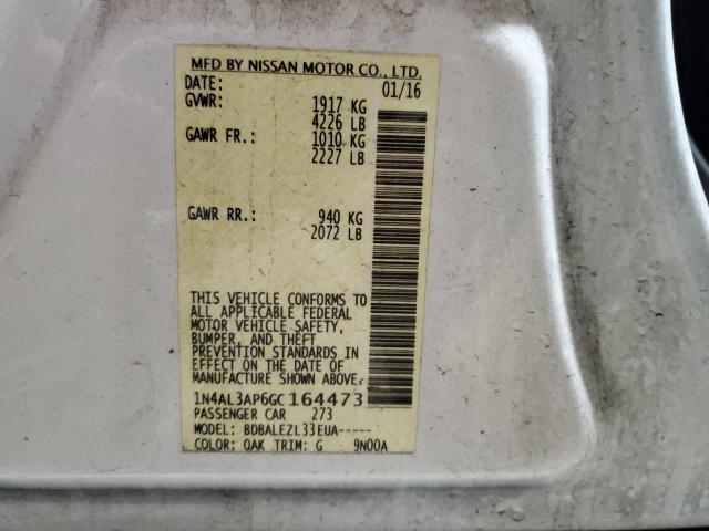 2016 NISSAN ALTIMA 2.5 - 1N4AL3AP6GC164473