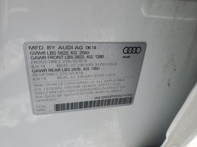 2015 AUDI Q5 PRESTIG WA1WGAFP3FA014763