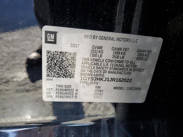 2018 CADILLAC ESCALADE 1GYS3HKJ1JR162022