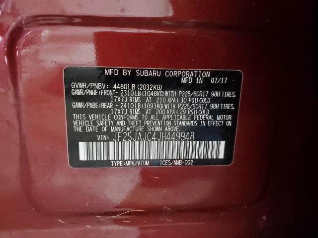 2018 SUBARU FORESTER 2 - JF2SJAJC4JH449948