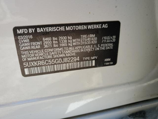 2016 BMW X5 XDRIVE5 5UXKR6C55G0J82294