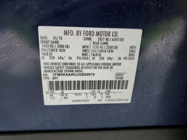 2018 FORD EXPLORER P 1FM5K8AR0JGB80970