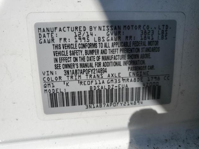 2015 NISSAN SENTRA S - 3N1AB7AP0FY214894