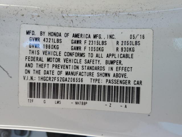 2016 HONDA ACCORD SPO - 1HGCR2F52GA206556