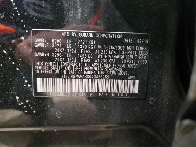 2019 SUBARU ASCENT TOU 4S4WMARD0K3456359