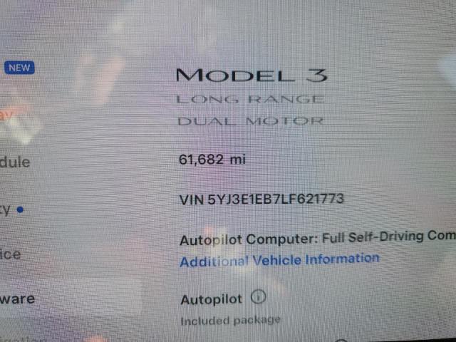 2020 TESLA MODEL 3 - 5YJ3E1EB7LF621773
