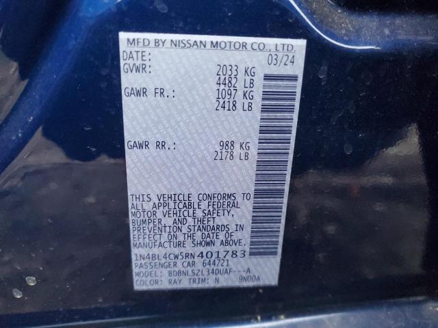 2024 NISSAN ALTIMA SR - 1N4BL4CW5RN401783