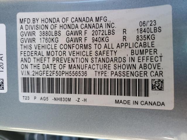 2HGFE2F50PH556536 2023 HONDA CIVIC