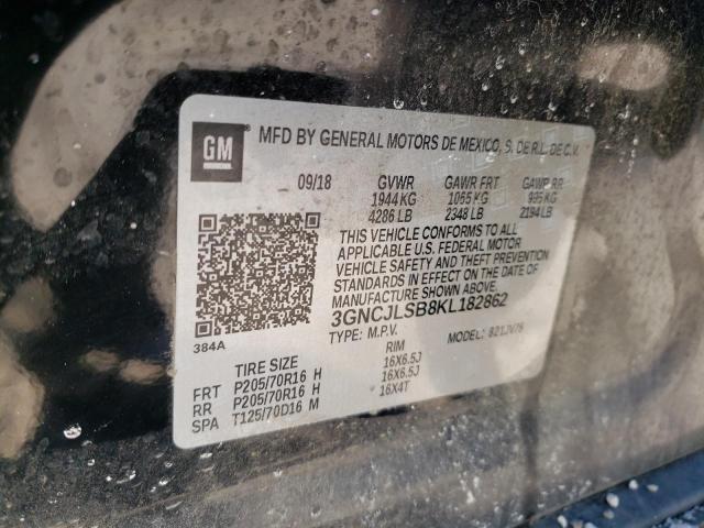 2019 CHEVROLET TRAX - 3GNCJLSB8KL182862