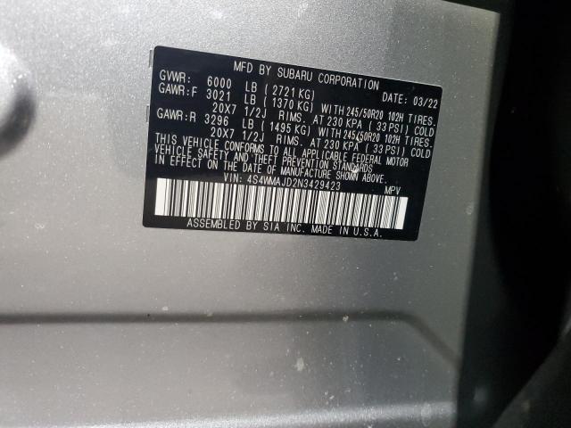 2022 SUBARU ASCENT ONY 4S4WMAJD2N3429423