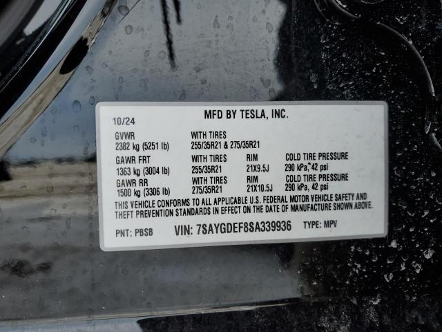 2025 TESLA MODEL Y 7SAYGDEF8SA339936