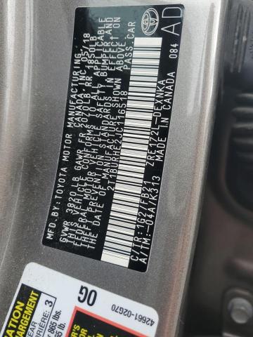 2018 TOYOTA COROLLA L - 2T1BURHE2JC116518