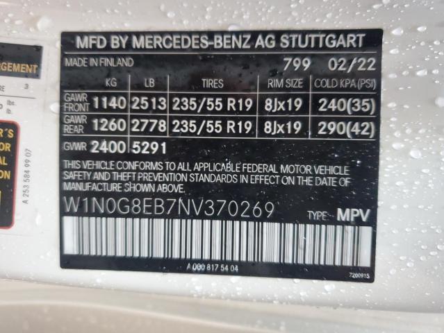 2022 MERCEDES-BENZ GLC 300 4M - W1N0G8EB7NV370269