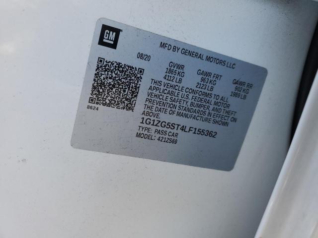 2020 CHEVROLET MALIBU RS 1G1ZG5ST4LF155362
