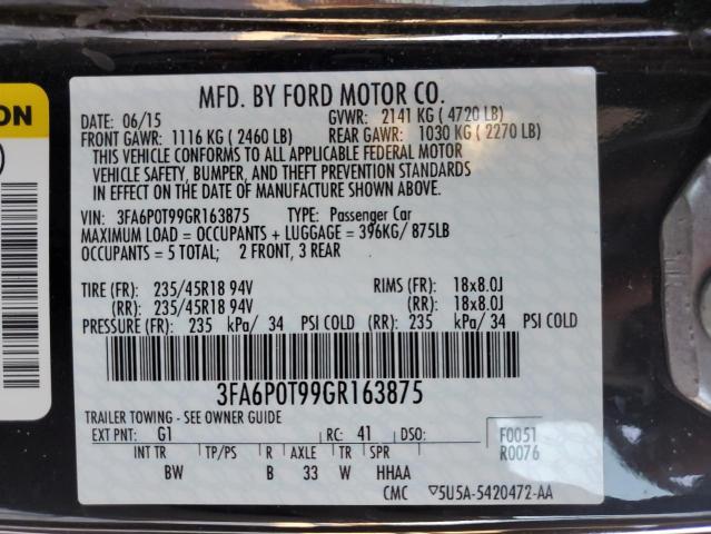 2016 FORD FUSION SE - 3FA6P0T99GR163875