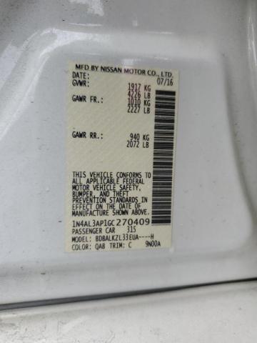 2016 NISSAN ALTIMA 2.5 - 1N4AL3AP1GC270409