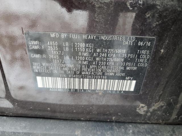 2017 SUBARU OUTBACK TO 4S4BSETC0H3209198