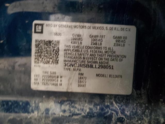 2020 CHEVROLET TRAX PREMI 3GNCJRSB8LL298051