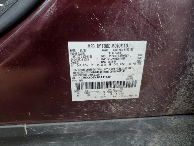 2018 FORD EXPLORER X - 1FM5K8D8XJGA11140
