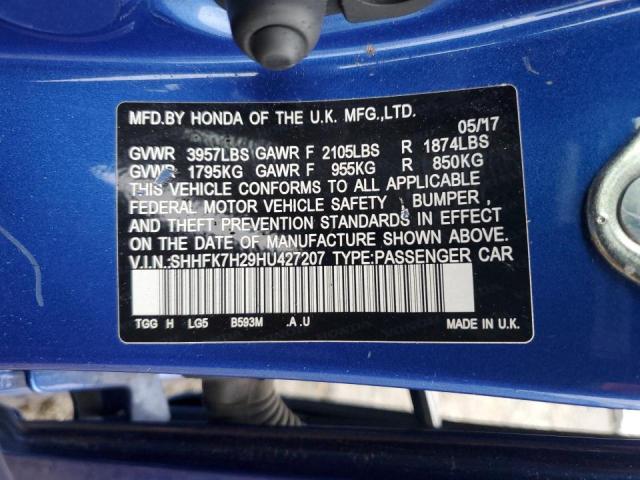 2017 HONDA CIVIC LX - SHHFK7H29HU427207