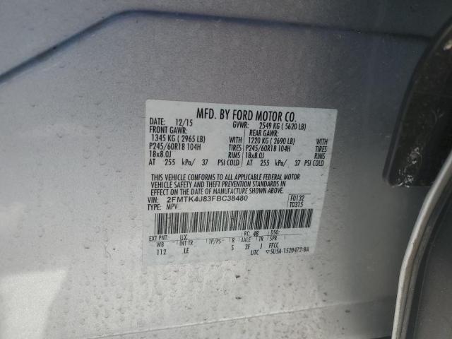 2015 FORD EDGE SEL 2FMTK4J83FBC38480