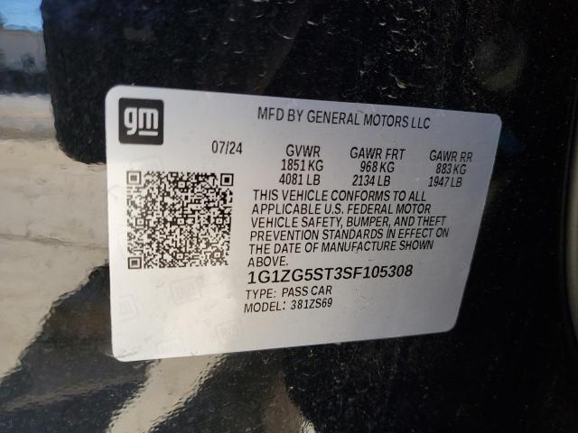 1G1ZG5ST3SF105308 2025 CHEVROLET MALIBU