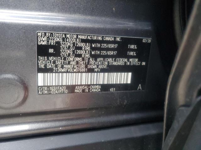 2020 TOYOTA RAV4 XLE - 2T3RWRFV0LW076881