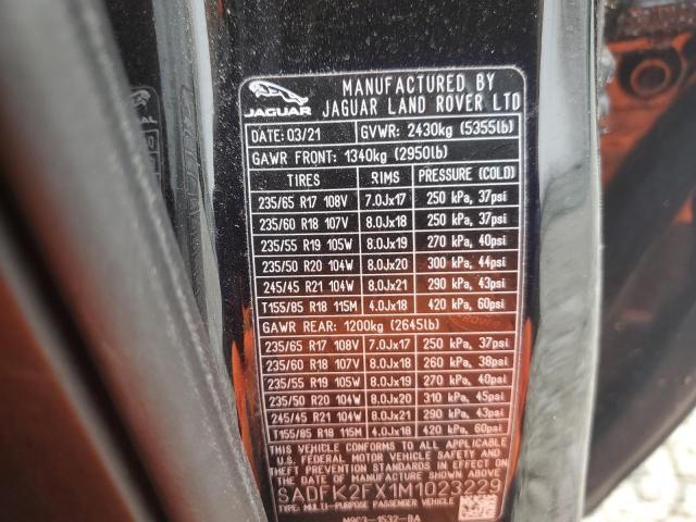 2021 JAGUAR E-PACE SADFK2FX1M1023229