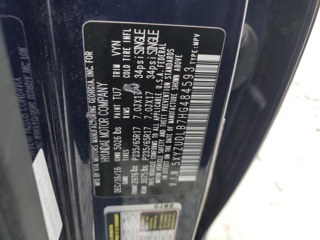 2017 HYUNDAI SANTA FE S - 5XYZUDLB7HG484593