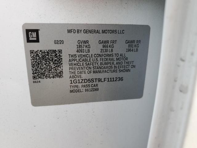 2020 CHEVROLET MALIBU LT - 1G1ZD5ST9LF111236