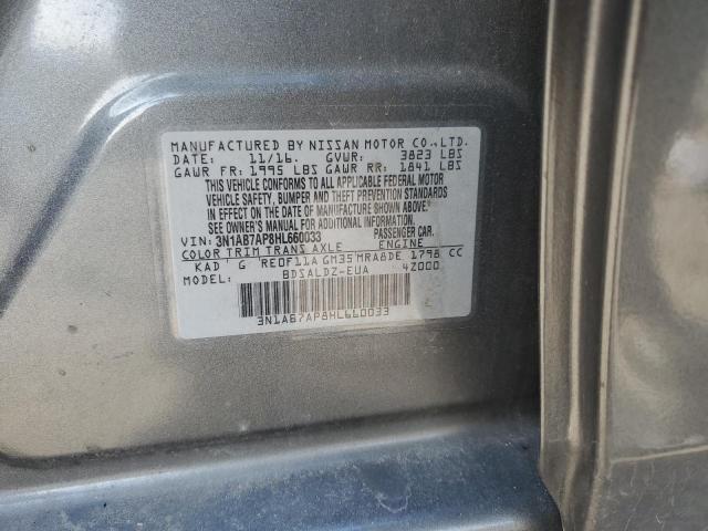 2017 NISSAN SENTRA S - 3N1AB7AP8HL660033