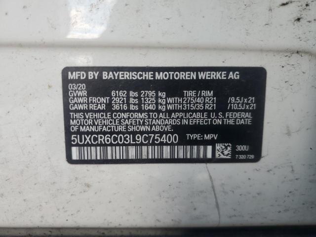 2020 BMW X5 XDRIVE4 - 5UXCR6C03L9C75400