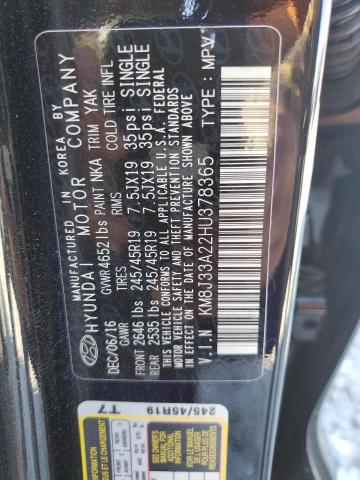 2017 HYUNDAI TUCSON LIM - KM8J33A22HU378365