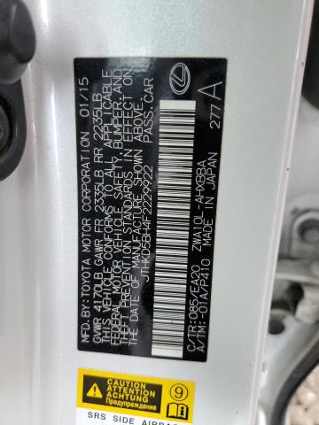 2015 LEXUS CT 200 JTHKD5BH4F2229922