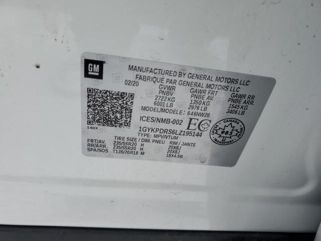 2020 CADILLAC XT6 PREMIU 1GYKPDRS6LZ195144