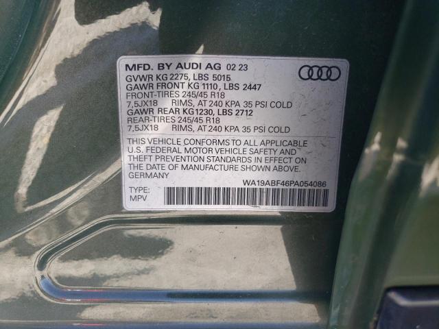 2023 AUDI A4 ALLROAD WA19ABF46PA054086