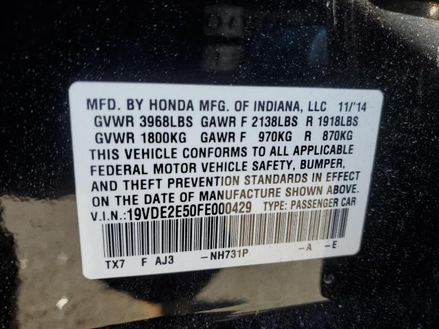 2015 ACURA ILX 24 PRE 19VDE2E50FE000429